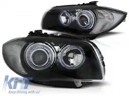 image-48-Tuning-Scheinwerfersatz mit Halogen-Angel-Eyes geeignet für BMW 1 E81 2004-2011 / E82 2007-2011 / E87 2004-2011 / E88 2007-2013, links und rechts