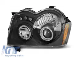 Tuning-Scheinwerfersatz mit Halogen-Angel-Eyes geeignet für Chrysler JEEP GRAND CHEROKEE 2005-2008, links und rechts-image-6152710