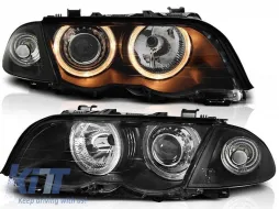 image-28-Tuning-Scheinwerfersatz mit Halogen-Engelaugen geeignet für BMW 3 E46 05.1998-08.2001 Limousine/Kombi, links und rechts
