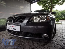 Tuning-Scheinwerfersatz mit LED-Engelaugen geeignet für BMW 3 E90/E91 03.2005-08.2008, links und rechts-image-6152478