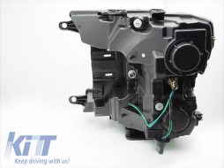 Tuning-Scheinwerfersatz mit LED-Licht geeignet für Ford F150 2017-2020 mit schwarzem Gehäuse, mit dynamischen Blinkern, links und rechts-image-6238446