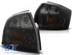Tuning tail light set suitable for Audi A4 10.2000-10.2004 sedan fully smoked, left and right - ABAUTX6010750