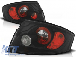 Tuning tail light set suitable for Audi TT 1999-2006 with black base, left and right