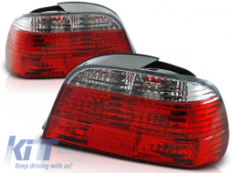 Tuning tail light set suitable for BMW E38 06.1994-07.2001 with red and white base, left and right - ABBMTX6010766