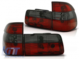 Tuning tail light set suitable for BMW E39 09.1995-08.2000 estate with red and smoked base, left and right - ABBMTX6010763