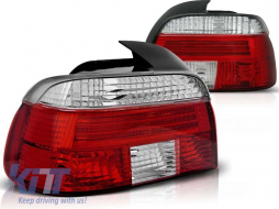image-6-Tuning tail light set suitable for BMW E39 09.1995-08.2000 sedan with red and white base, left and right