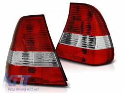 Tuning tail light set suitable for BMW E46 06.2001-12.2004 compact with red and white base, left and right