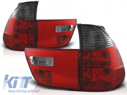 Tuning tail light set suitable for BMW X5 E53 09.1999-10.2003 with red and smoked base, left and right - ABBMTX6010767