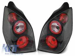 Tuning tail light set suitable for Citroen C2 11.2003-2010 with black base, left and right - ABTLC6021454