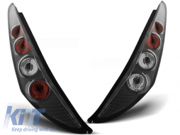 Tuning tail light set suitable for Fiat PUNTO 2 10.1999-06.2003 3 doors with black base, left and right - ABFITX6010782