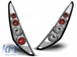 Tuning tail light set suitable for Fiat PUNTO 2 10.1999-06.2003 3 doors with chrome base, left and right - ABTLF6021455
