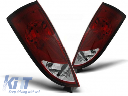 Tuning tail light set suitable for Ford FOCUS 1 10.1998-10.2004 hatchback with red and white base, left and right - ABFOTX6010786