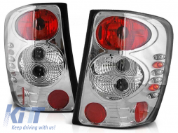 Tuning tail light set suitable for Jeep Grand Cherokee 1999-2005 with chrome base, left and right - ABJETX6010776