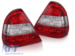 image-33-Tuning tail light set suitable for Mercedes W202 C-Class 06.1993-06.2000 sedan with red and white base, left and right
