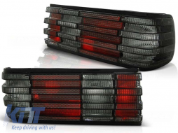 Tuning tail light set suitable for Mercedes S-Class W126 1982-1993 with red and smoked base, left and right - ABMETX6010808
