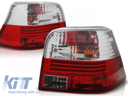 Tuning tail light set suitable for Volkswagen GOLF 4 09.1997-09.2003 hatchback with red and white base, left and right - ABTLV6021478
