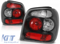 Tuning tail light set suitable for Volkswagen POLO 6N 10.1994-09.1999 hatchback with black base, left and right - ABTLV6021485