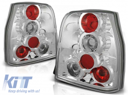 Tuning tail light set suitable for Volkswagen LUPO 09.1998-2005 with chrome base, left and right - ABTLV6021486