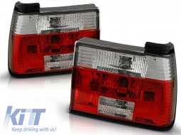 Tuning tail light set suitable for Volkswagen JETTA 01.1984-08.1991 sedan with red and white base, left and right - ABTLV6021489