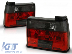 Tuning tail light set suitable for Volkswagen JETTA 01.1984-08.1991 sedan with red and smoked base, left and right - ABTLV6021490