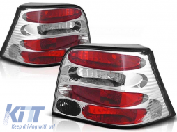 Tuning tail light set suitable for Volkswagen GOLF 4 09.1997-09.2003 hatchback with chrome base, left and right - ABTLV6021493
