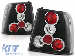 Tuning tail light set suitable for Volkswagen PASSAT B5 11.1996-08.2000 sedan with black base, left and right - ABTLV6021497