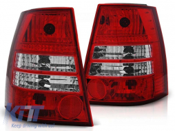 Tuning tail light set suitable for Volkswagen GOLF 4 / BORA 1999-2006 estate with red and white base, left and right - ABTLV6021506