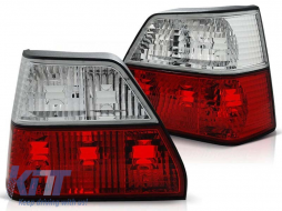 Tuning tail light set suitable for Volkswagen GOLF 2 08.1983-08.1991 hatchback with red and white base, left and right - ABTLV6021508