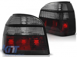 Tuning tail light set suitable for Volkswagen GOLF 3 09.1991-08.1997 hatchback, convertible with red and smoked base, left and right - ABTLV6021510