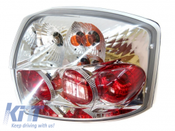 Tuning taillights suitable for Audi A4 2000-2004 with chrome base - ABAUTX6008244