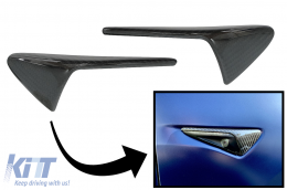 image-24-Turn Signal Covers Side Markers suitable for Tesla Model 3 Y S  X (10.2016-up) with AutoPilot 2 or greater Real Carbon Fiber
