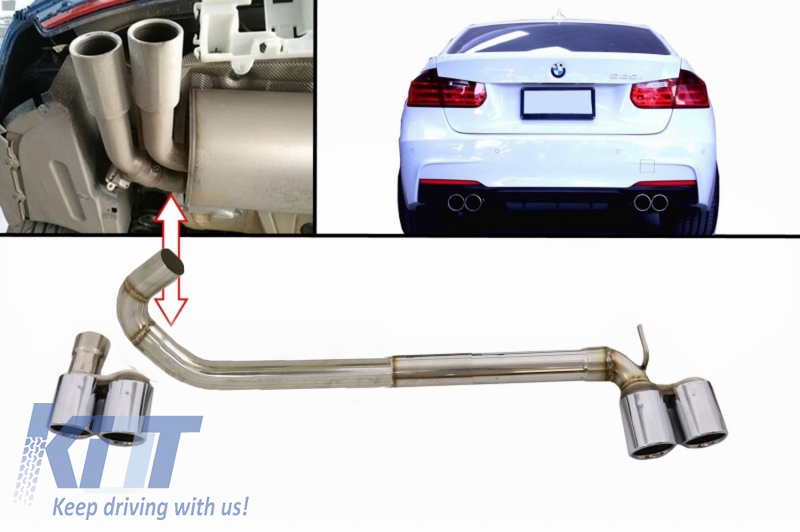 Twin Double Exhaust Systems Muffler Tips Suitable For Bmw 3 Series F30 F31 11 18 M3 M Sport Design Carpartstuning Com