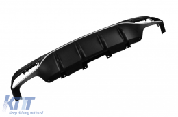 Typ A Design Diffusor mit verchromten Enden geeignet für Heckstoßstange für Mercedes GLS X166 2015-2019 -oo--oo--image-6264379