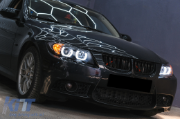 U-LED 3D Fanária Emprós Xenón katállhloi gia BMW Seirá 3 E90 Limouzína E91 Touring (03.2005-08.2008) LHD Mavro-image-6104616