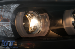 U-LED 3D Faros halógenos para BMW Serie 3 E90 E91 03.2005-08.2008 LHD Negro-image-6081340