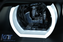 U-LED 3D fényszóró BMW 3 E90 Limousine E91 Touring (03.2005-08.2008) balkormányos modellekhez, fekete-image-6081322