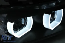 U-LED 3D fényszóró BMW 3 E90 Limousine E91 Touring (03.2005-08.2008) balkormányos modellekhez, fekete-image-6081342