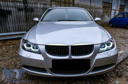 U-LED 3D fényszóró BMW 3 E90 Limousine E91 Touring (03.2005-08.2008) balkormányos modellekhez, fekete-image-6099673