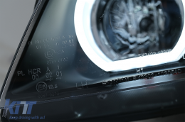 U-LED 3D Phares halogènes pour BMW Série 3 E90 E91 03.2005-08.2008 LHD Noir-image-6081323