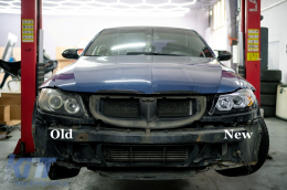 U-LED 3D Фарове Халоген подходящи за BMW 3 Series E90 Лимузина E91 Touring (03.2005-08.2008) LHD Черен-image-6098475