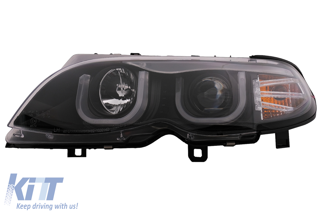 BMW E46 02-05 Sedan U Shape LED Angel Eyes Projector Headlight – CarGym