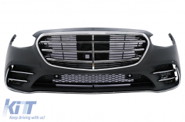 Umbau Bodykit für Mercedes S-Klasse W223 Limousine 2020+ S450 Design Stoßstange Kühlergrill-image-6098724