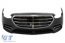 Umbau Bodykit für Mercedes S-Klasse W223 Limousine 2020+ S450 Design Stoßstange Kühlergrill-image-6098725