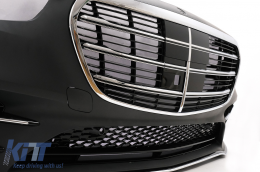 Umbau Bodykit für Mercedes S-Klasse W223 Limousine 2020+ S450 Design Stoßstange Kühlergrill-image-6098728
