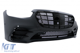 Umbau Bodykit für Mercedes S-Klasse W223 Limousine 2020+ S450 Design Stoßstange Kühlergrill-image-6098744