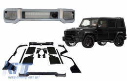 image-44-Umrechnung Kit Glasfaser für Mercedes G W463 1989-2017 G65 W-Star Frontstoßstange