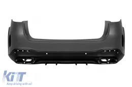 Un pacchetto di design tipo 63 adatto per Mercedes GLE W167 2019-2023, dopo il 2024 con griglia GT cromata/nera e terminali di scarico neri-image-6139049