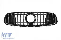 Un pacchetto di design tipo 63 adatto per Mercedes GLC SUV X253 2020-2022 con minigonne laterali e terminali di scarico neri-image-6151223