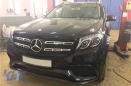 Un pacchetto di design tipo 63 adatto per Mercedes GLS X166 2015-2018 con elementi cromati e terminali di scarico-image-6265420