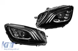Un pacchetto di design tipo S63 adatto per Mercedes S W222 2013-2017 con fari, minigonne laterali lunghe.-image-6140924